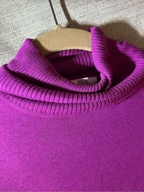 DG2 Pink Turtle Neck Sweater with 5-Button Cuffs and Ribbed Botton